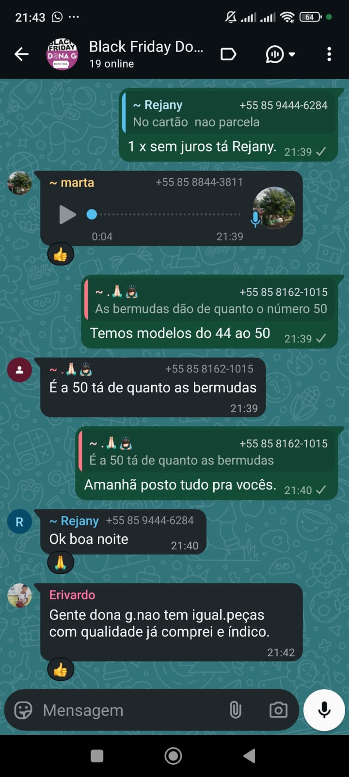 Depoimento cliente 1